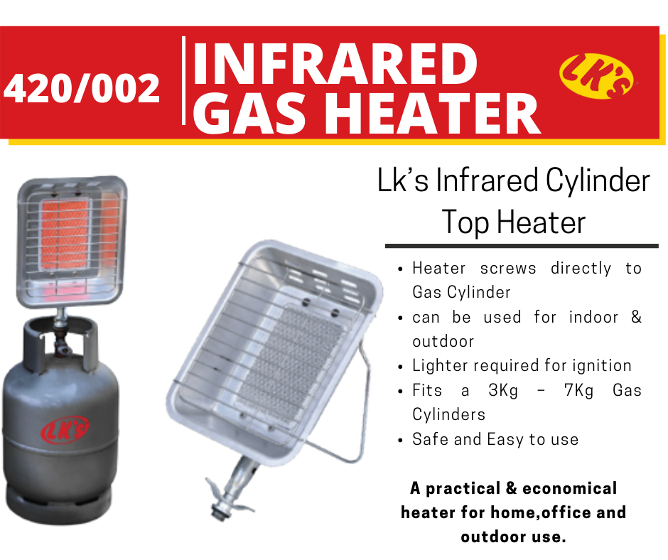 LK’s Infrared Gas Heater Cylinder Top